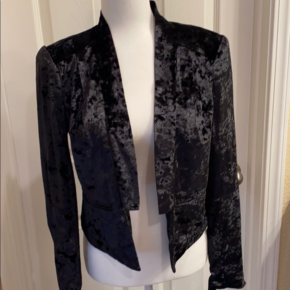New Black Velvet Blazer Size M - Picture 2 of 7